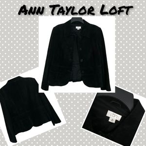 Ann Taylor LOFT Black Suede Jacket